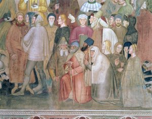 A Igreja Militante e Triunfante, detalhe, da Capela Espanhola, c.1369
