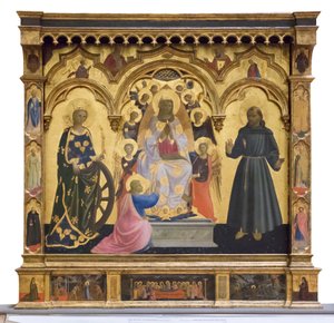 Nossa Senhora da Cintola com Santa Catarina e Francisco de Andrea di Giusto Manzini