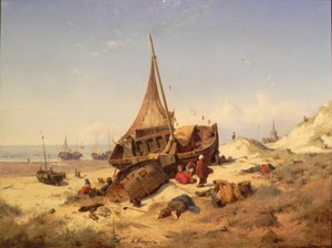Ebbtide, Scheveningen de Andreas Achenbach