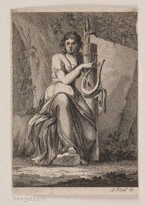 Uma mulher com lira e fasces