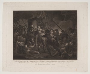 Rei Christian o Quarto no navio Trefolddigenden na Batalha de Fehmarn de Andreas Flint