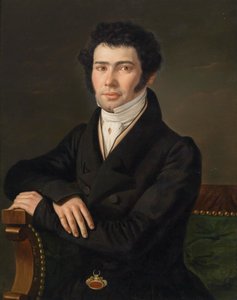 Retrato de Gaspari Spontini (1774-1851), compositor de ópera e director musical geral em Berlim de Andreas Hall