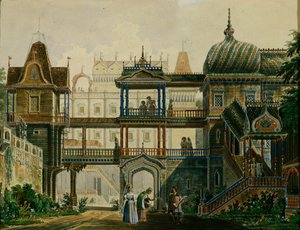 Cenografia da ópera Askolds Grave de A. Verstovski, 1841