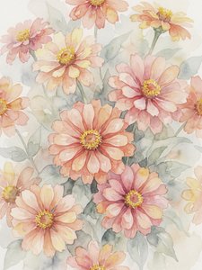 Flores de zínia em tons de rosa