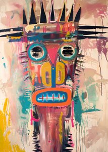 Rosto com grafiti colorido de Andreas Magnusson