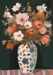 Flores vibrantes num vaso