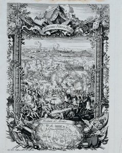 A vitória do príncipe Eugene Franz de Savoy na Bélgica de Andreas Matthias Wolffgang