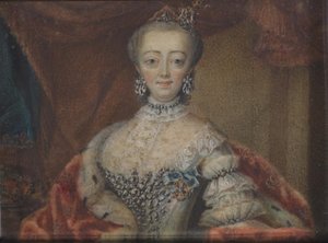 Retrato da rainha Sofia Madalena de Cristiano VI de Andreas Thornborg