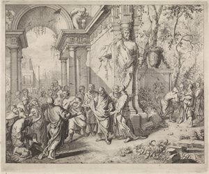 Cristo cura dois cegos de Andreas van der Myn (possibly)
