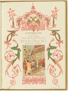 Programa para a ópera A Life for the Tsar de M. Glinka, 1896.