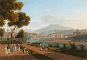 Florença, vista da Ponte Vecchio, 1826.