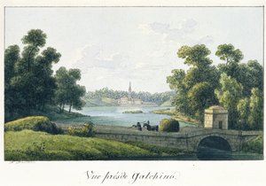 O Palácio do Priorado em Gatchina, antes de 1817