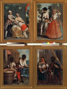 Quatro diferentes grupos raciais de Andres de Islas