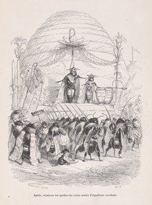 Depois, entrou o corpo de guardas armados com terríveis ferroadas de Cenas do P..., ca. 1837-47.
