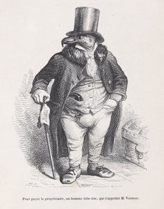 Para pagar ao senhorio, um homem muito duro, cujo nome era M. Vautour de Cenas de t..., ca. 1837-47.