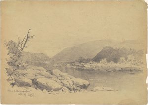 Rio Potomac abaixo da balsa de Harper