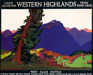 Terras Altas Ocidentais - Hotéis de Primeira Classe - British Poster, c1926