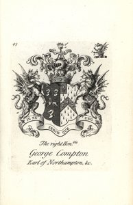 Brasão e brasão do honorável George Compton, 6º Conde de Northampton de Andrew Johnston