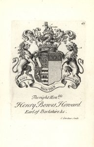 Brasão e brasão do honorável Henry Bowes Howard de Andrew Johnston