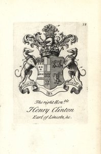 Brasão e brasão do honorável Henry Clinton, 7º Conde de Lincoln de Andrew Johnston
