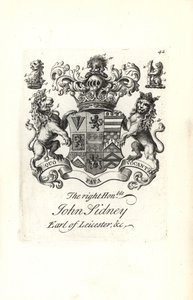 Brasão e brasão da honorável Jocelyn Sidney, 7º Conde de Leicester de Andrew Johnston