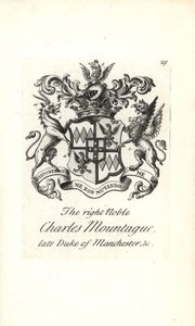 Brasão e brasão do nobre e direito Charles Edward Montagu de Andrew Johnston