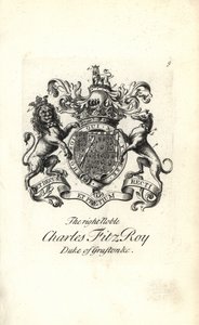 Brasão e brasão do nobre direito Charles FitzRoy, 2º Duque de Grafton de Andrew Johnston