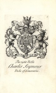 Brasão e brasão do nobre direito Charles Seymour, 6º Duque de Somerset de Andrew Johnston