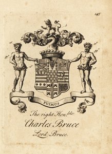 Brasão do Honorável Charles Bruce, Lord Bruce, 3º Conde de Ailesbury, 4º Conde de Elgin