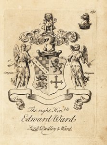 Escudo de armas do honorável Edward Ward, 9º Barão Dudley, 4º Barão Ward