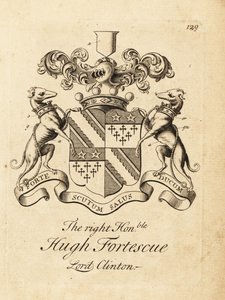 Escudo de armas do Honorável Hugh Fortescue de Andrew Johnston