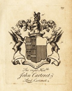 Brasão do Honorável John Carteret, Lord Carteret, 2º Conde Granville, 7º Seigneur de Sark