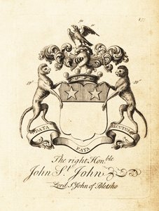 Escudo de armas do honorável John St de Andrew Johnston
