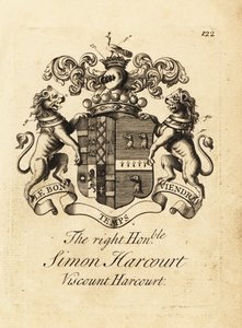Escudo de armas do ilustre Simon Harcourt de Andrew Johnston