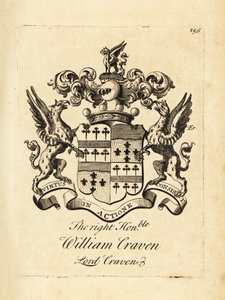 Brasão do Honorável William Craven, Lord Craven, 3º Barão Craven (1700-1739) de Andrew Johnston