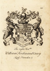 Brasão do Honorável William Ferdinand Carey, 8º Barão Hundsen, Lord Hunsdon de Andrew Johnston
