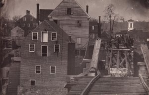 Fim da ponte após o ataque de Burnside, Fredericksburg, Virgínia