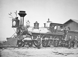 Locomotiva número 23 na estação de Wyoming novo Little Laramie River, Wyoming