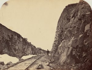 Placa 1. Corte de Carmichael, Cânion de Granito, 1869 (foto) de Andrew Joseph Russell