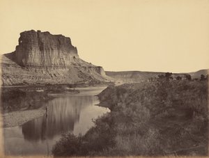 Placa 24. Castle Rock, Vale do Rio Verde, 1869 (foto) de Andrew Joseph Russell
