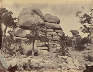 Placa 3. Rocha de granito, perto da estação de Beaufort, 1869 (foto)