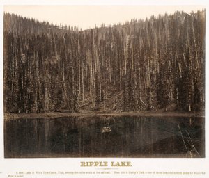 Ripple Lake, White Pine Cañon, Utah, from the Great West Illustrated In a Series of Photographic Views across the Continent Taken along the Line of the Union Pacific Railroad, West from Omaha, Nebraska, by A. J. Russell. Volume I de Andrew Joseph Russell