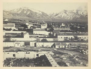 Salt Lake City, Camp Douglas e Wasatch Mountains ao fundo de Andrew Joseph Russell