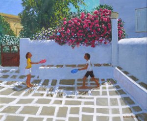 Taco e bola, Milos, 2023 (óleo sobre tela) de Andrew Macara