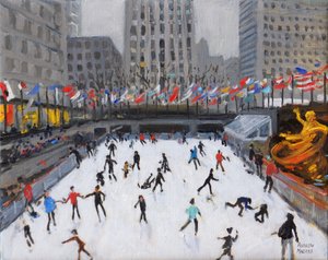 Patinação de Natal, Rockerfeller Ice Rink, Nova Iorque, (2017, de Andrew Macara