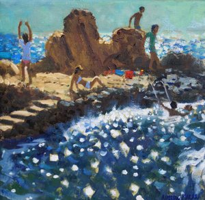 Faísca do mar,Rovinj,2016(óleo sobre tela) de Andrew Macara