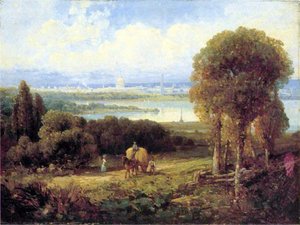 Washington à distância (óleo sobre tela)