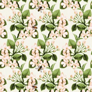 Crab Apple Blossom e Honey Bee, 2017, tinta e digital
