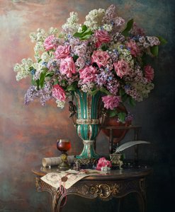 Natureza morta floral clássica de Andrey Morozov