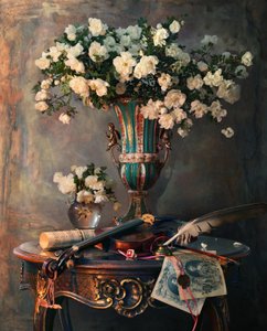 Rosas elegantes e violino de Andrey Morozov
